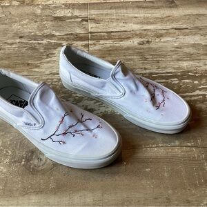 Vans OTW Women's Cherry Blossom Alt White Floral Slip-On Sneakers 9